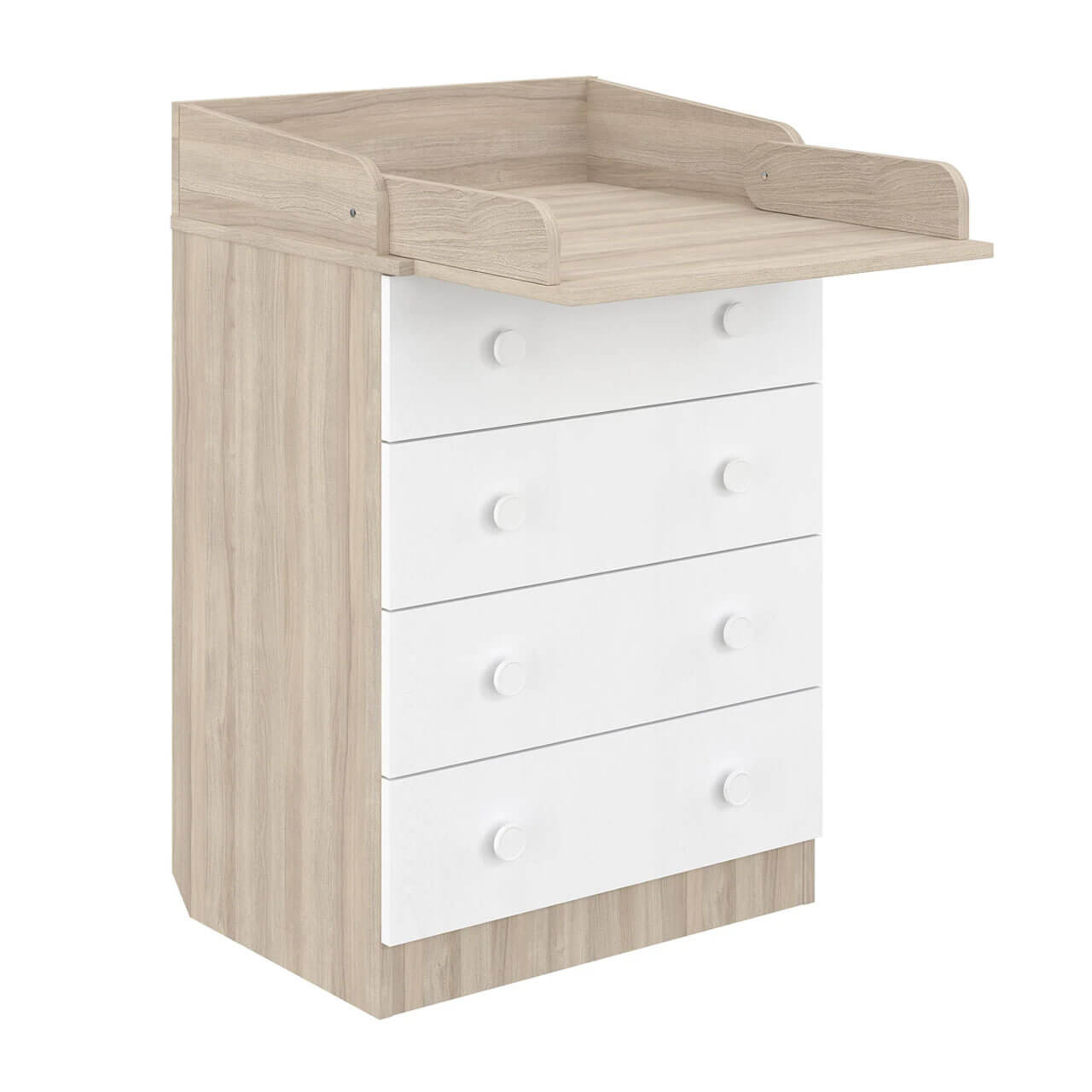 Petite Amélie ® Commode Kast Baby - Verzorgingstafel met veel (opberg)ruimte - Wit