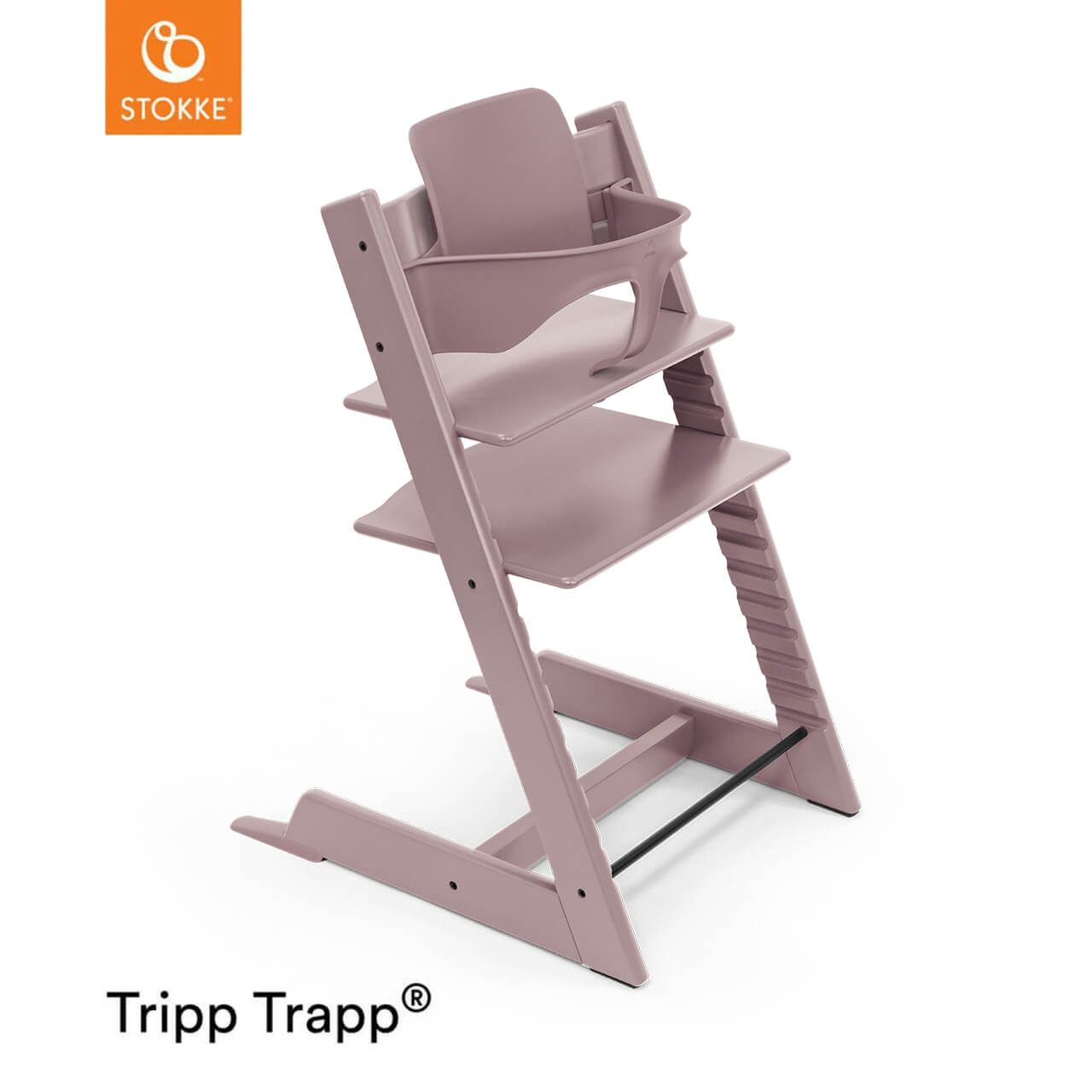 Stokke® Tripp Trapp® + Cushion & Baby Set - Heather Mauve