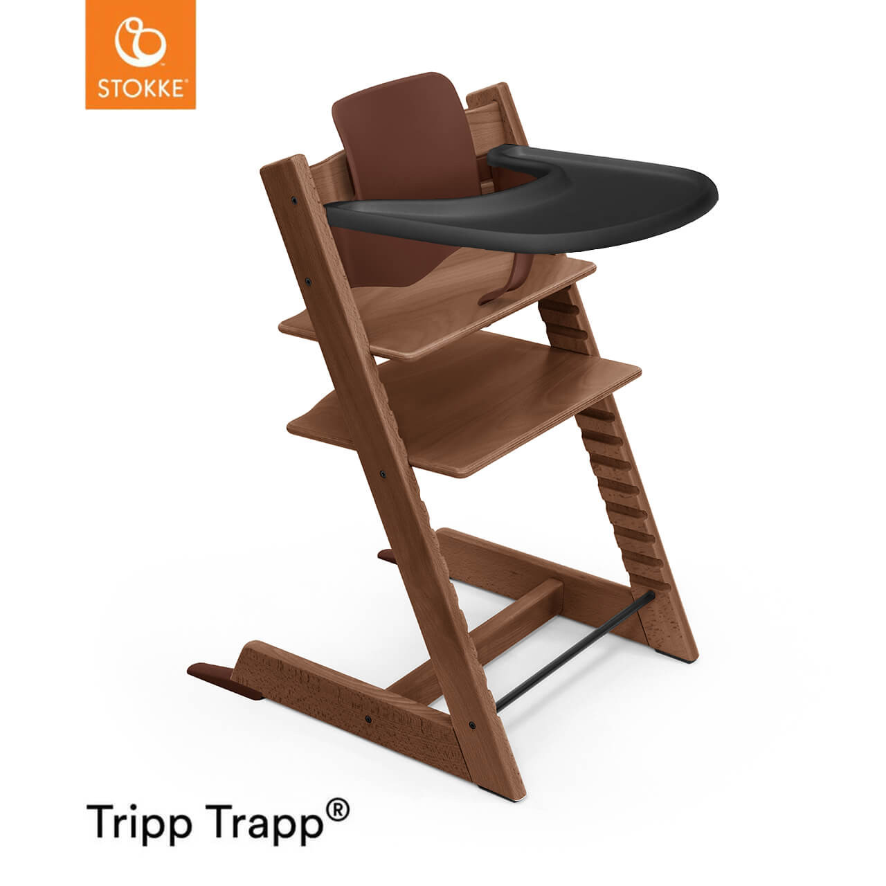 STOKKE ストッケ Tripp Trapp ブラウン Stokke® Tripp Trapp® Highchair + Baby Set & Tray - Beech Warm