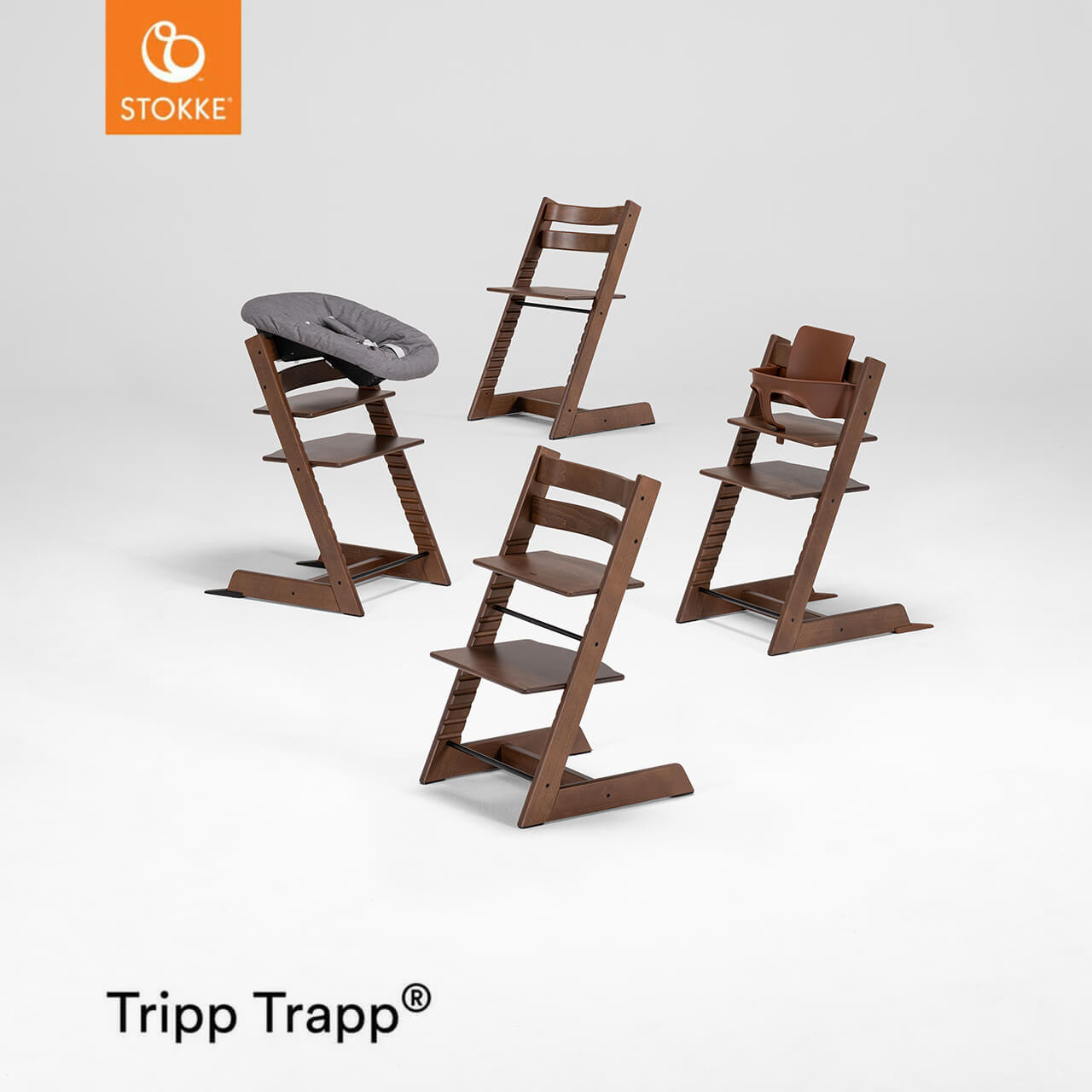 Stokke® Tripp Trapp® Newborn Bundle + Baby Set - Beech Warm Brown