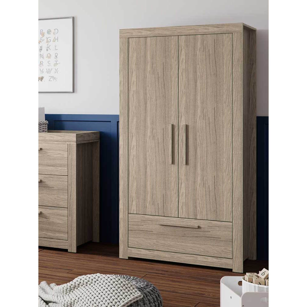 Little Acorns Ellesmere Double Wardrobe - Grey Ash | Winstanleys