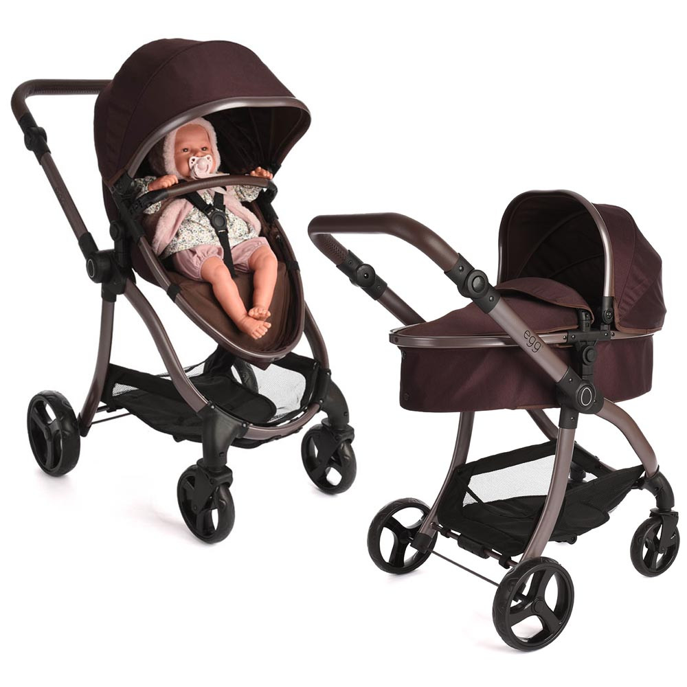 Roma egg® Dolls Pram inc FREE Handmuff Mulberry Winstanleys