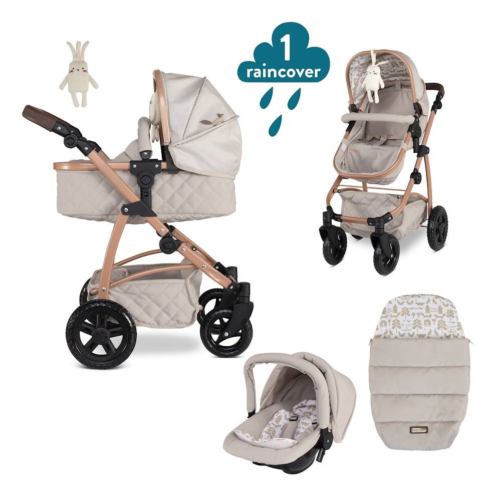 Cosatto Wow 3-in-1 Dolls Pram Travel System Bundle Whisper
