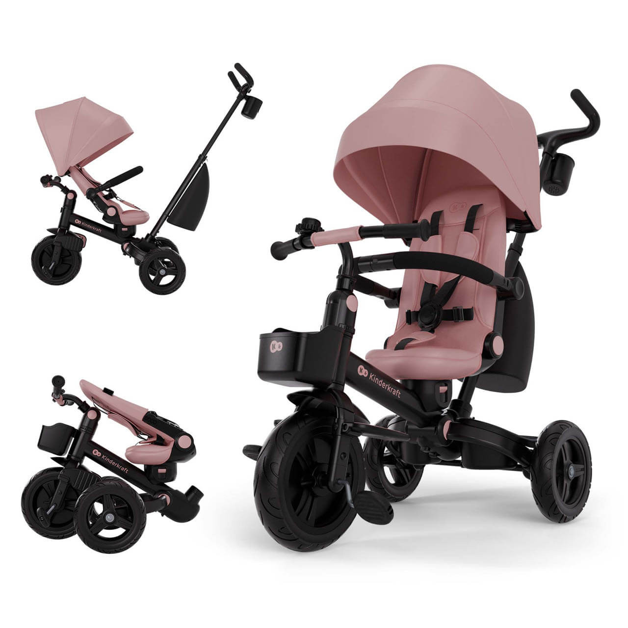 Kinderkraft Aveo 2 Plus Tricycle - Pink | Winstanleys Pramworld
