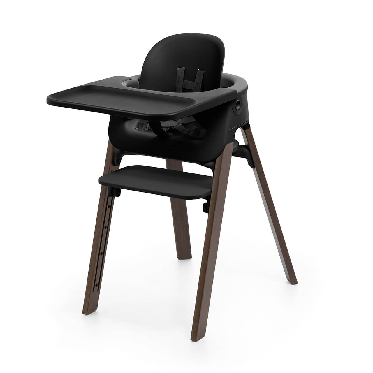 STOKKE STEPS チェア BLACK Stokke® Steps™ High Chair - Black/Warm Brown | Winstanleys Pramworld
