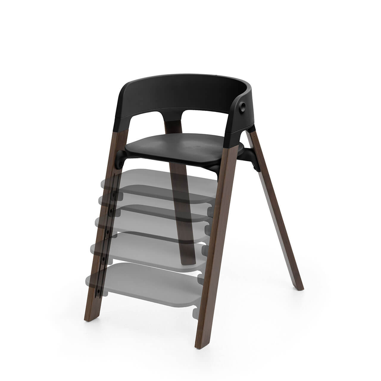 Stokke® Steps™ High Chair - Black/Warm Brown | Winstanleys Pramworld