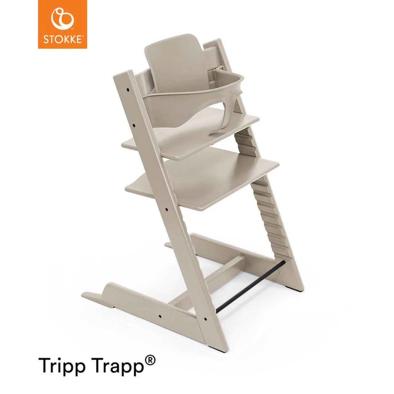 Stokke® Tripp Trapp® Newborn Bundle + Baby Set - Cashmere Grey