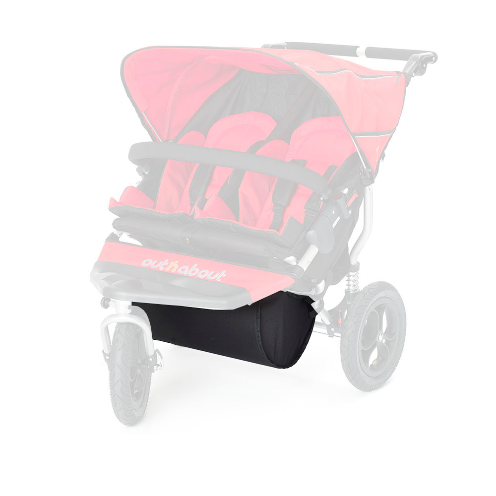 out and about double buggy basket