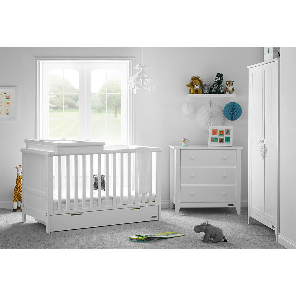 cot bed and drawers set