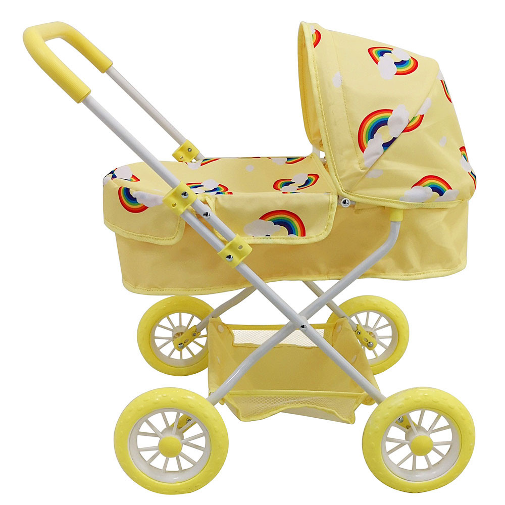 yellow dolls pram