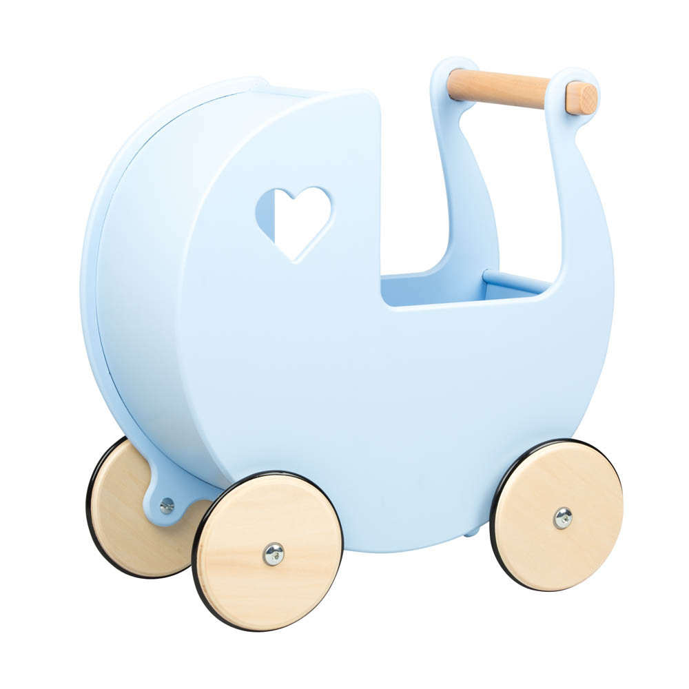 light blue pram