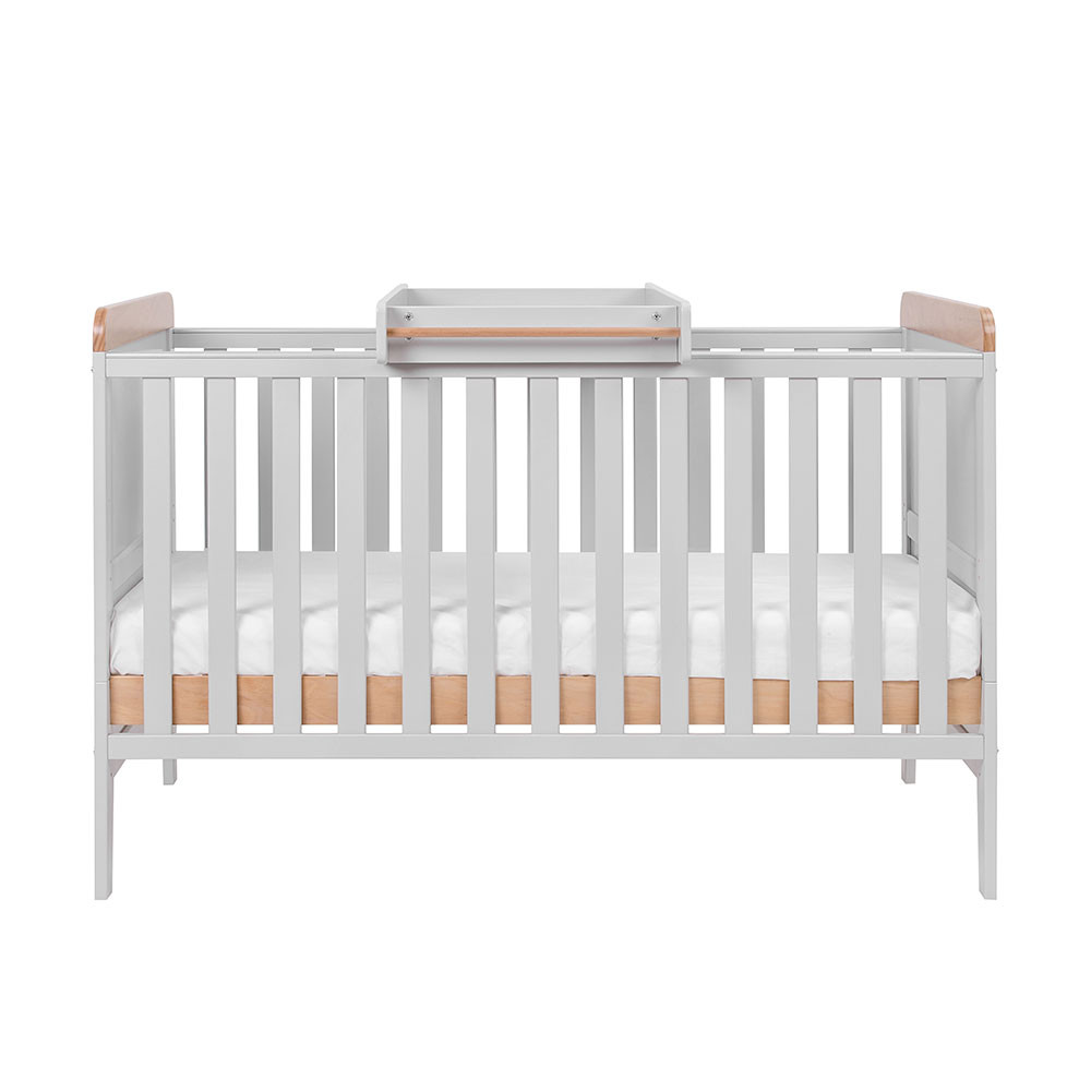 Tutti Bambini Rio Cot Bed with Cot Top Changer & Mattress - Grey/Oak ...