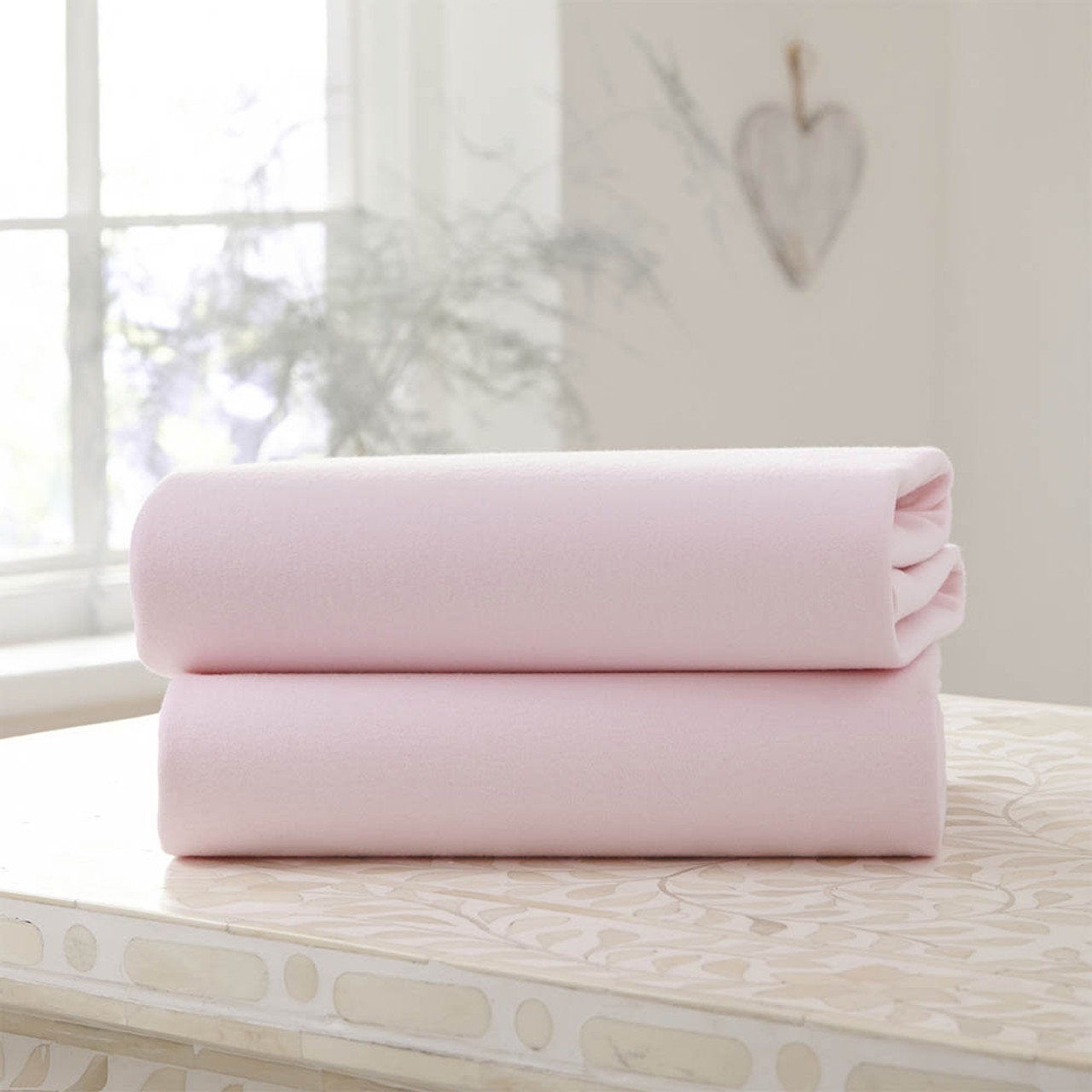 Pink cot shop bed fitted sheets