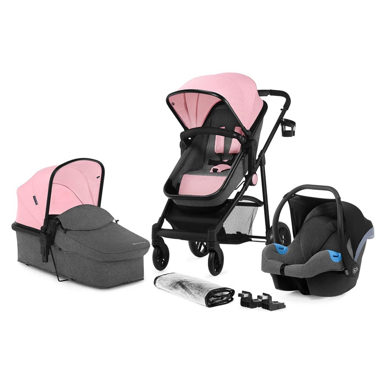 Kinderkraft Juli 3-in-1 Travel System - Pink