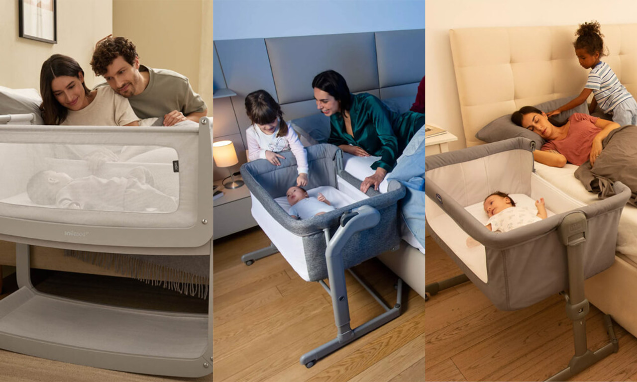 Bedside Cribs Comparison: SnüzPod 5, Next2Me Magic Evo and Next2Me Essential