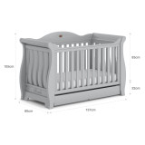 Boori Sleigh Royale Cot Bed - Pebble