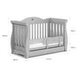 Boori Sleigh Royale Cot Bed - Pebble