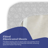 Chicco Next 2 Me 2 Piece Cotton Crib Sheet Set - Grey Fox