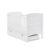 Obaby Grace Cot Bed & Under Drawer - White