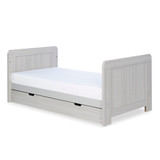Ickle Bubba Pembrey Cot Bed, Under Drawer & Changing Unit - Ash Grey