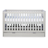 Ickle Bubba Pembrey Cot Bed, Under Drawer & Changing Unit - Ash Grey