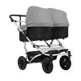 Mountain Buggy Duet V3 + 2 Carrycots - Silver