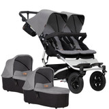Mountain Buggy Duet V3 + 2 Carrycots - Silver