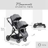 Hauck Atlantic Twin Pushchair - Grey