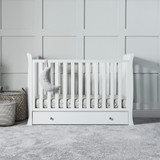 Ickle Bubba Snowdon 4 in 1 Mini Cot Bed - White