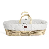 Little Green Sheep Natural Quilted Moses Basket & Mattress - Dove