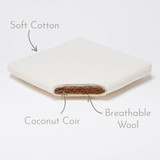 Little Green Sheep Natural Quilted Moses Basket & Mattress - Dove