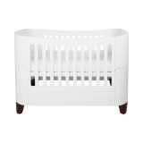 Gaia Serena Complete Sleep Cot Bed+/ Co-Sleep & Dresser Room Set - White/Walnut