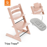 Stokke® Tripp Trapp® Newborn Bundle + Baby Set - Serene Pink