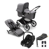 Bugaboo Fox 3 Complete with Cabriofix i-Size & Base - Graphite/Grey Melange