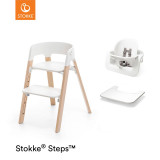 Stokke® Steps + Baby Set & Tray - White / Natural