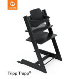 Stokke® Tripp Trapp® + Cushion + Baby Set - Black