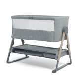 Mamas & Papas Lua Bedside Crib Bundle with Mattress Protector & Fitted Sheets