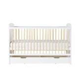 Ickle Bubba Coleby Cot Bed & Under Drawer - Scandi White