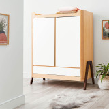 Gaia Hera Wardrobe - Natural/Walnut