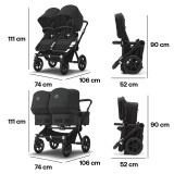 Bugaboo Donkey 5 Twin Stroller - Black/Midnight Black