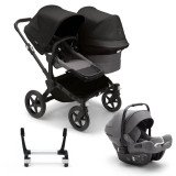 Bugaboo Donkey 5 Duo Stroller on Black/Grey Chassis +Turtle Air - Choose Your Colour