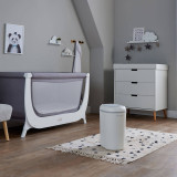Shnuggle Eco-Touch Nappy Bin - White/Grey