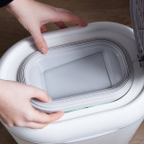 Shnuggle Eco-Touch Nappy Bin - White/Grey