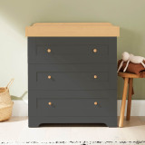 Tutti Bambini Rio Chest Changer - Slate Grey/Oak