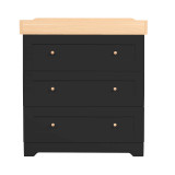 Tutti Bambini Rio 3 Piece Room Set - Slate Grey/Oak