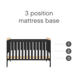 Tutti Bambini Rio 3 Piece Room Set - Slate Grey/Oak