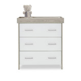 Obaby Nika 2 Piece Room Set & Under Drawer - Grey Wash & White