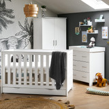 Obaby Nika 3 Piece Room Set & Under Drawer - White Wash