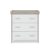 Obaby Nika 3 Piece Room Set & Under Drawer - Grey Wash & White
