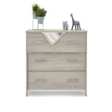Obaby Nika 3 Piece Room Set & Under Drawer - Grey Wash